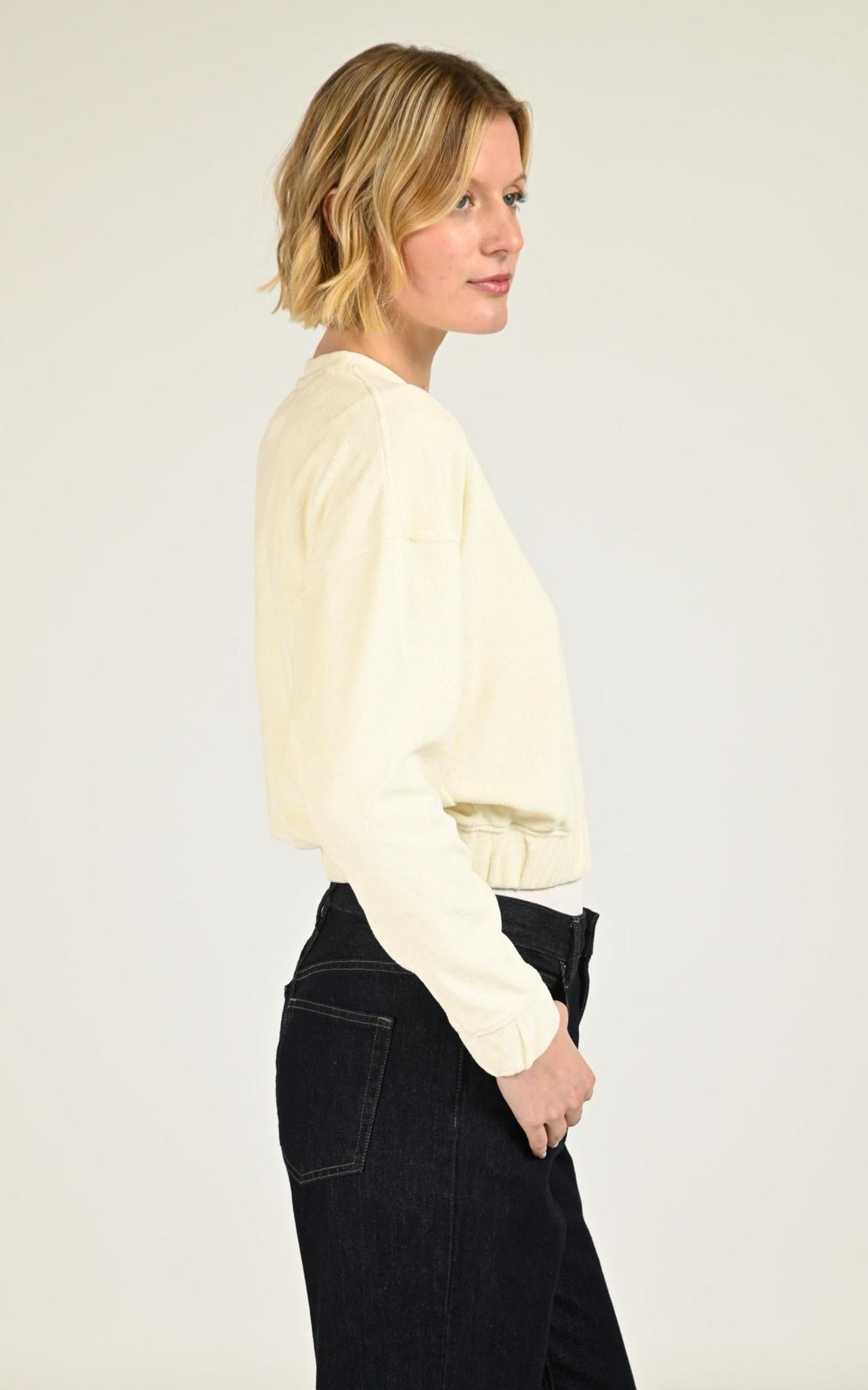 Sweat Textile Femme Gertrude Et Gaston, modèle Soleia de couleur creme