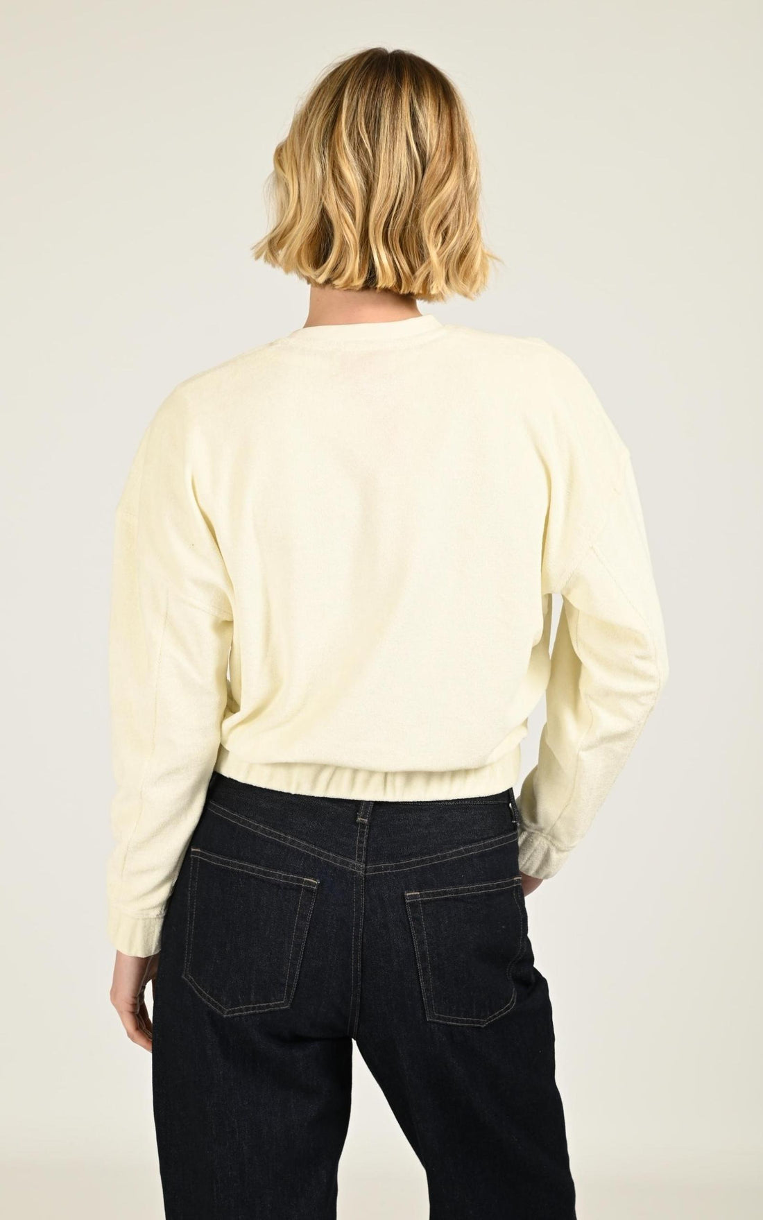 Sweat Textile Femme Gertrude Et Gaston, modèle Soleia de couleur creme