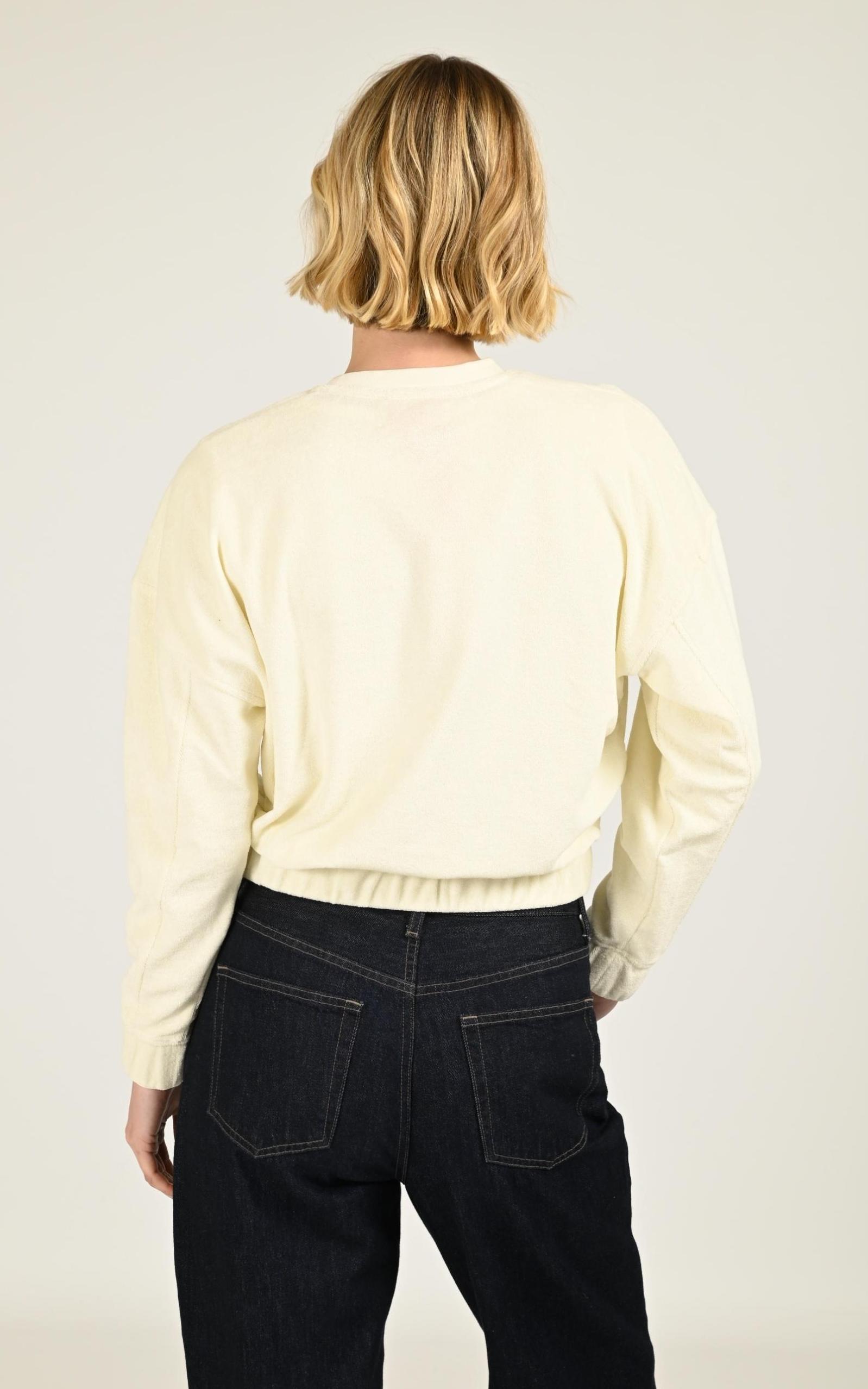 Sweat Textile Femme Gertrude Et Gaston, modèle Soleia de couleur beige / taupe