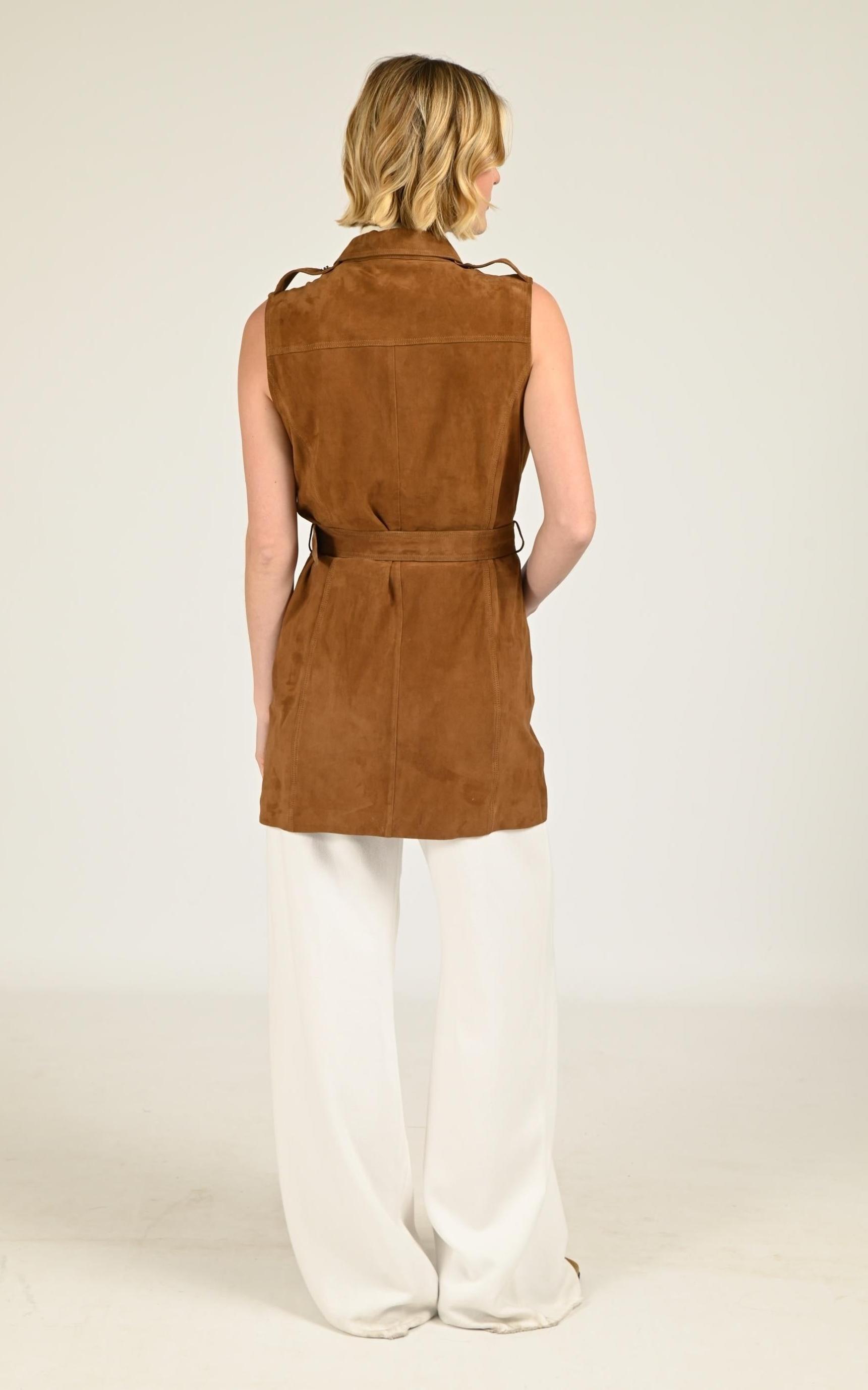 Robe  Femme Giorgio Et Mario, modèle Solveig vel de couleur tabac