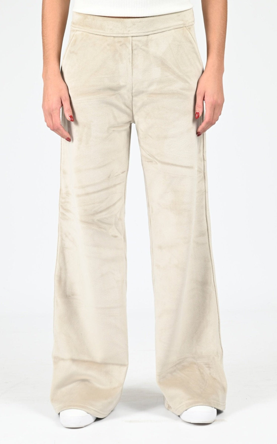Pantalon velour beige