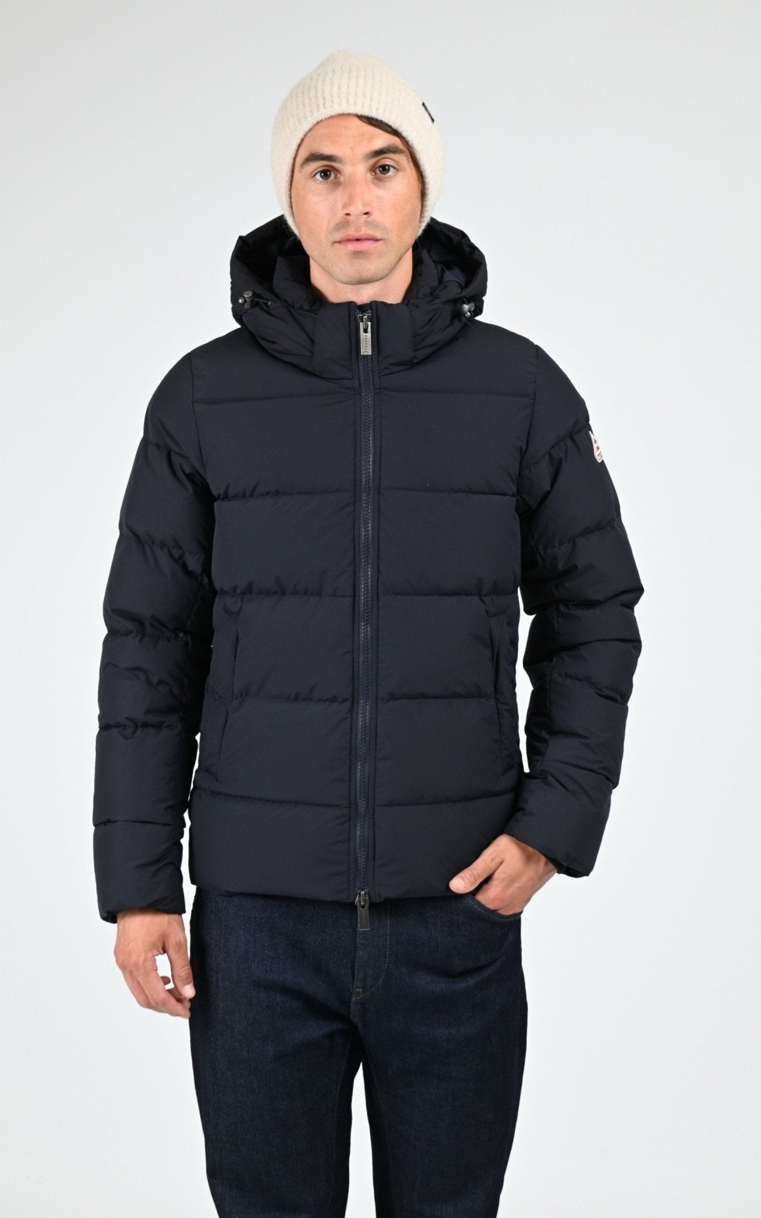 Bl doudoune Textile Homme Pyrenex, modèle Spoutnic mini ripstop de couleur deep ink 1