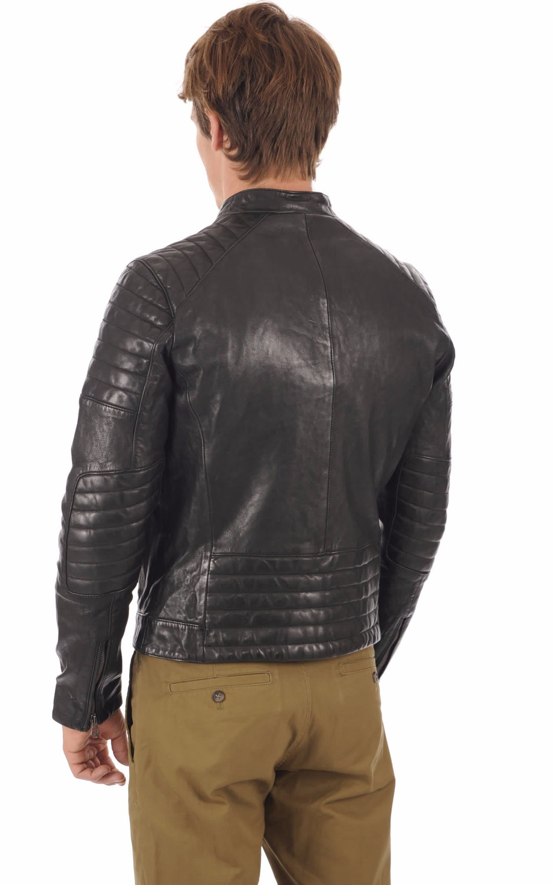 Blouson cuir homme Daytona 73, modèle Starget 101036 de couleur Noir - vue ouverte
