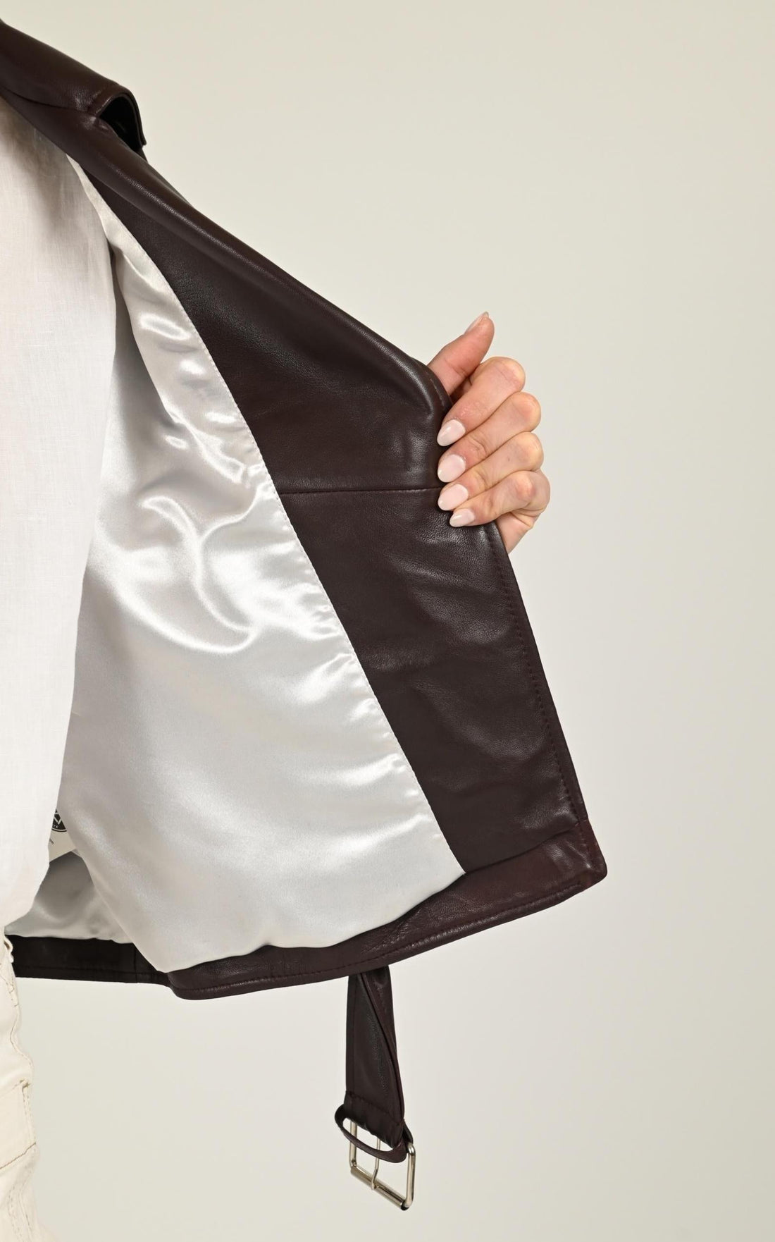 Gilet Cuir Femme Serge Pariente, modèle Stef gilet de couleur bordeaux