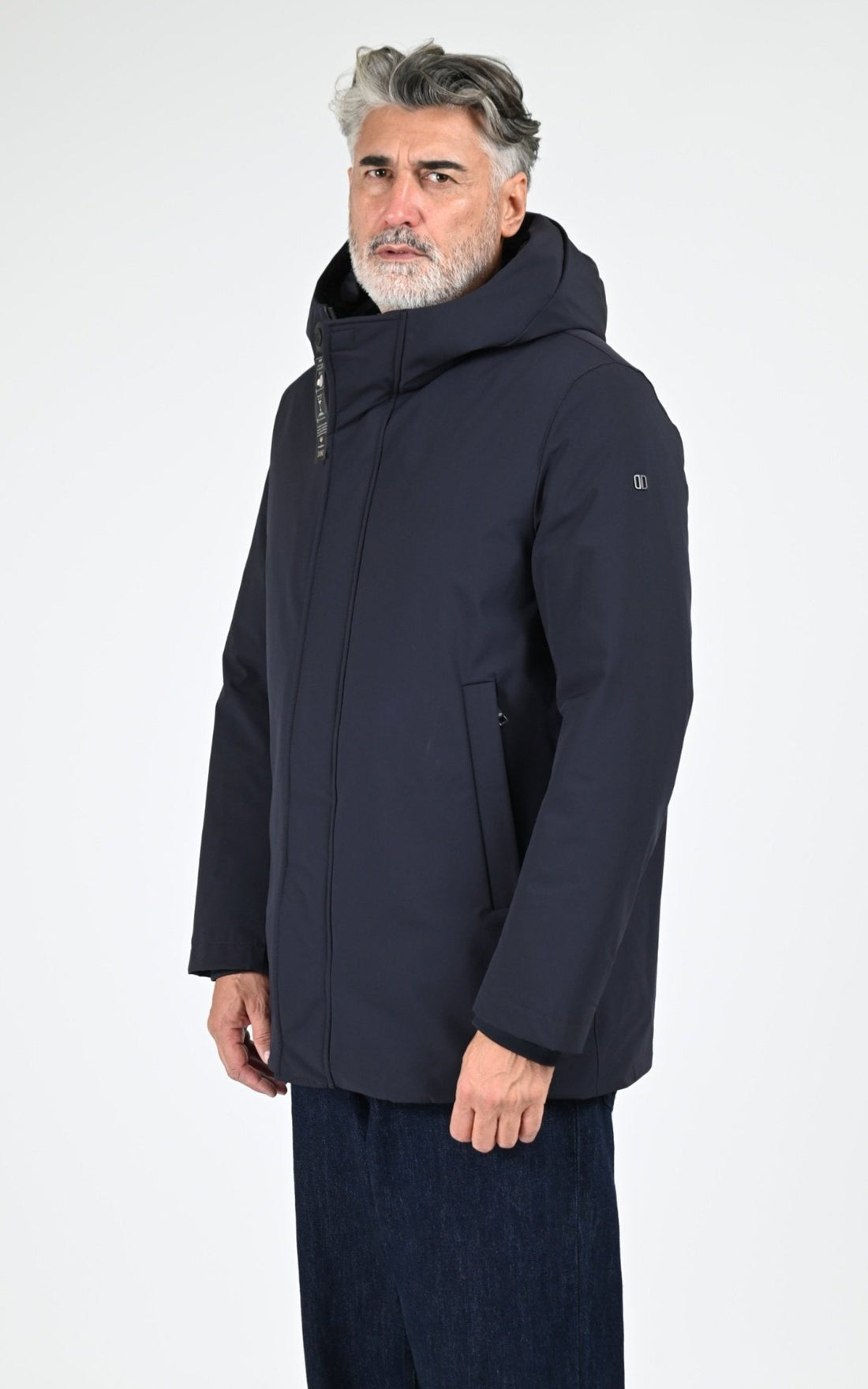 Parka Textile Homme Duno, modèle Sulphur de couleur navy