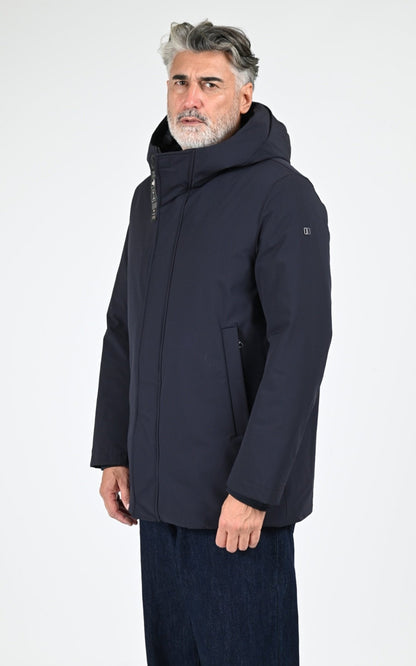Parka Textile Homme Duno, modèle Sulphur de couleur navy