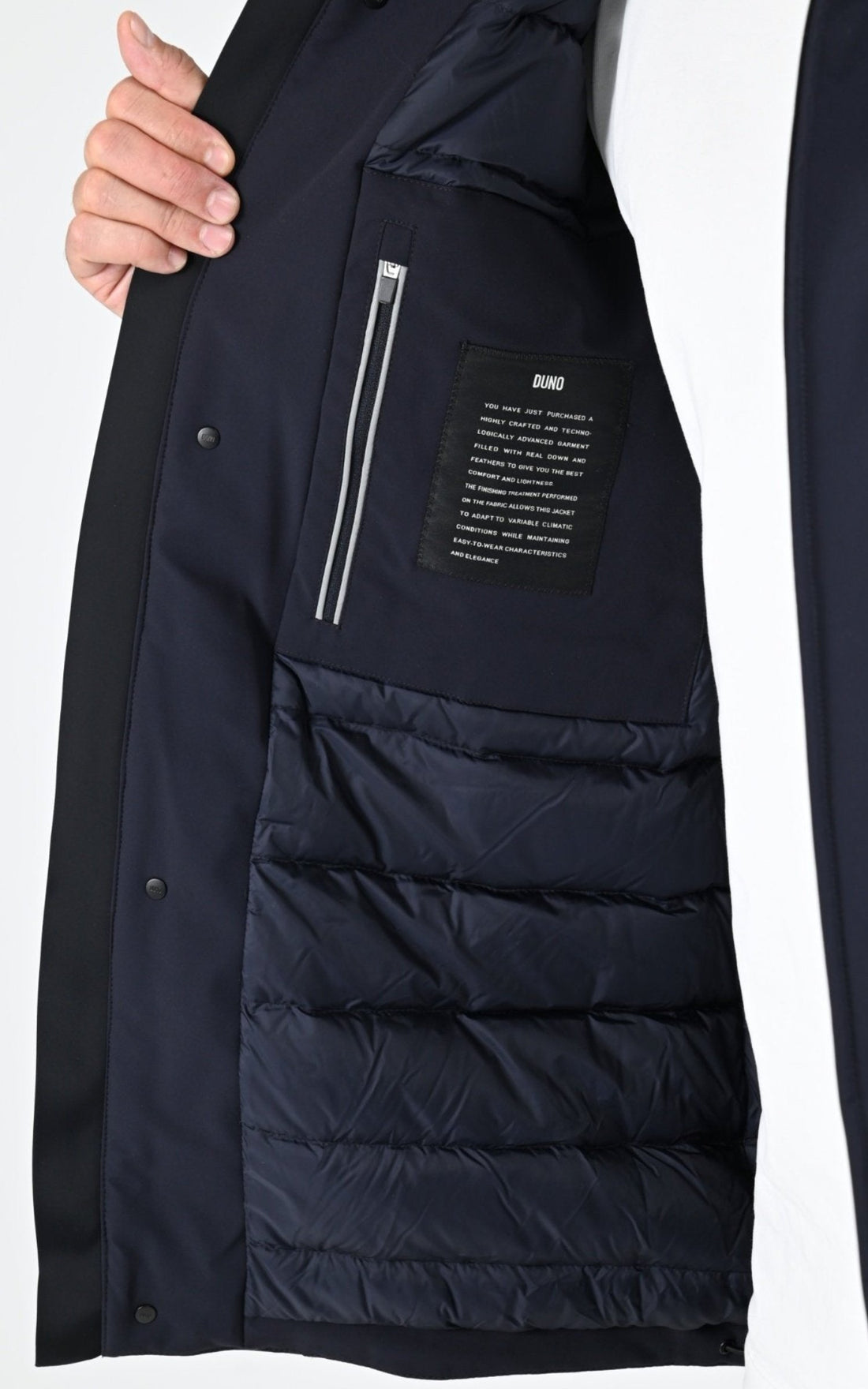 Parka Textile Homme Duno, modèle Sulphur de couleur navy