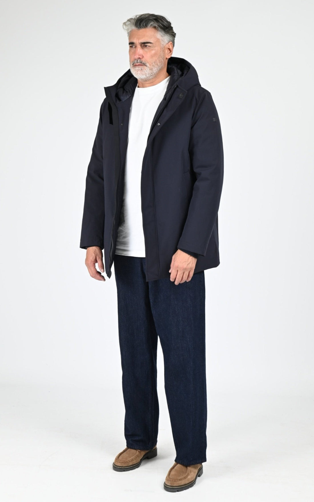 Parka Textile Homme Duno, modèle Sulphur de couleur navy