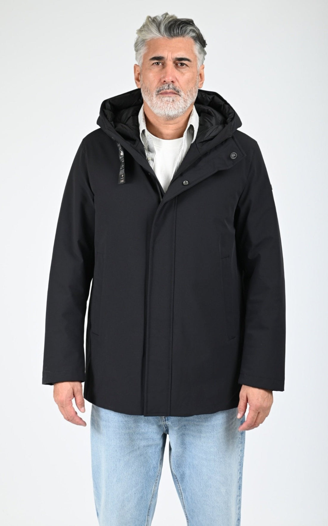 Parka Textile Homme Duno, modèle Sulphur de couleur black