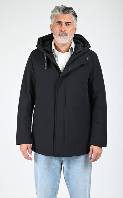 Parka Textile Homme Duno, modèle Sulphur de couleur black