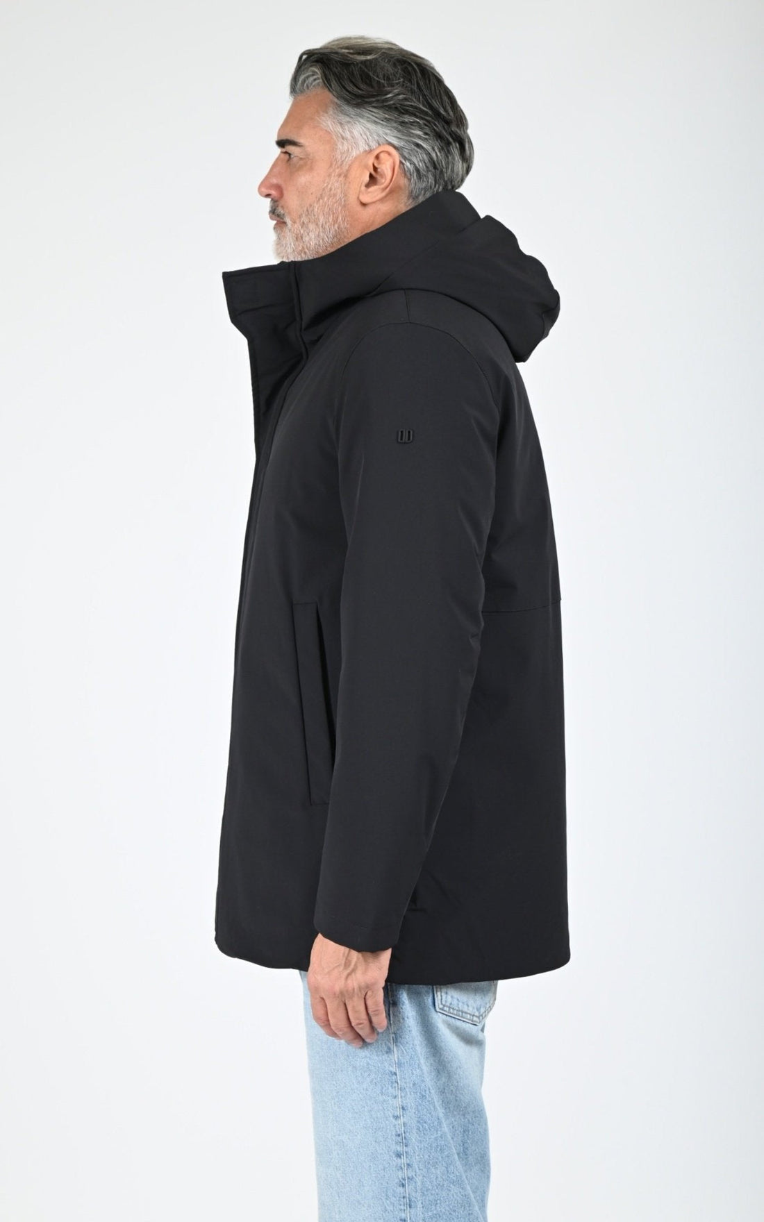 Parka Textile Homme Duno, modèle Sulphur de couleur black