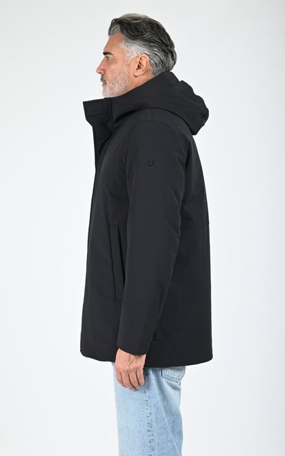 Parka Textile Homme Duno, modèle Sulphur de couleur black