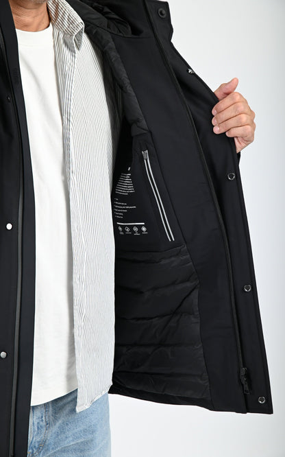 Parka Textile Homme Duno, modèle Sulphur de couleur black