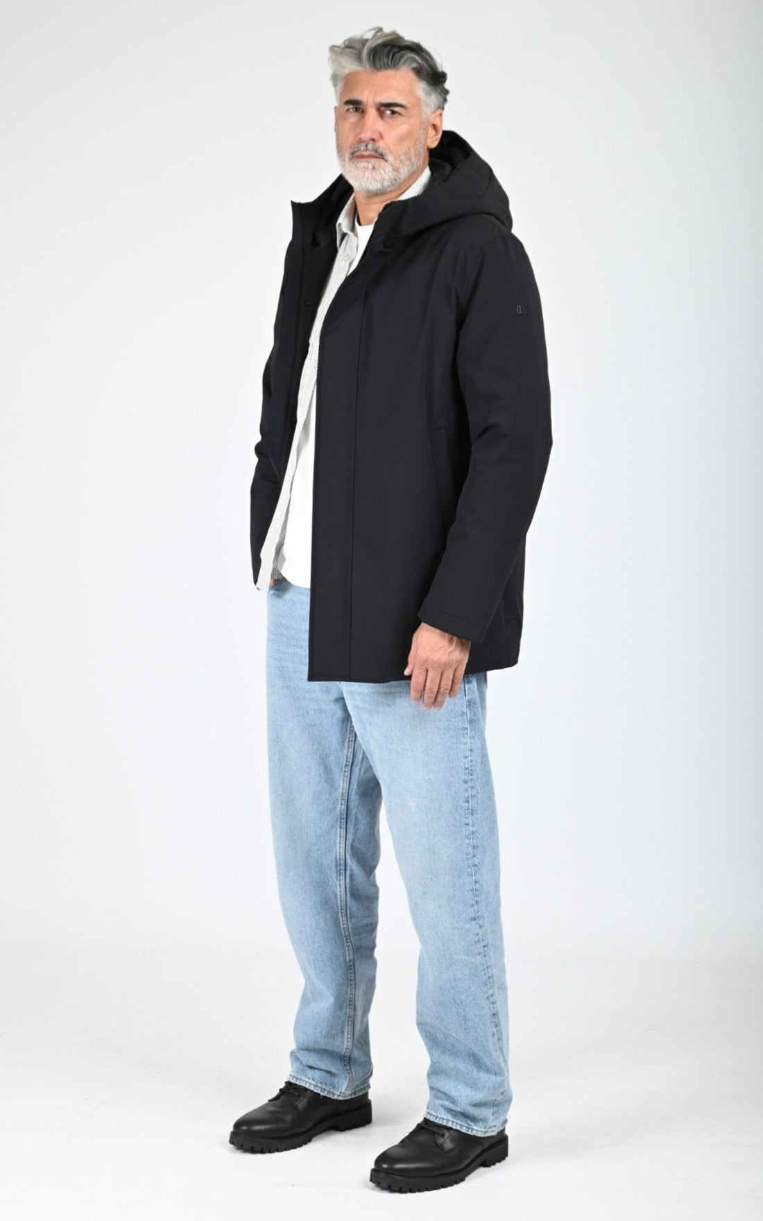 Parka Textile Homme Duno, modèle Sulphur de couleur black