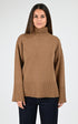 Pull Textile Femme Woolrich, modèle Supergeelong kn2006 de couleur dark camel