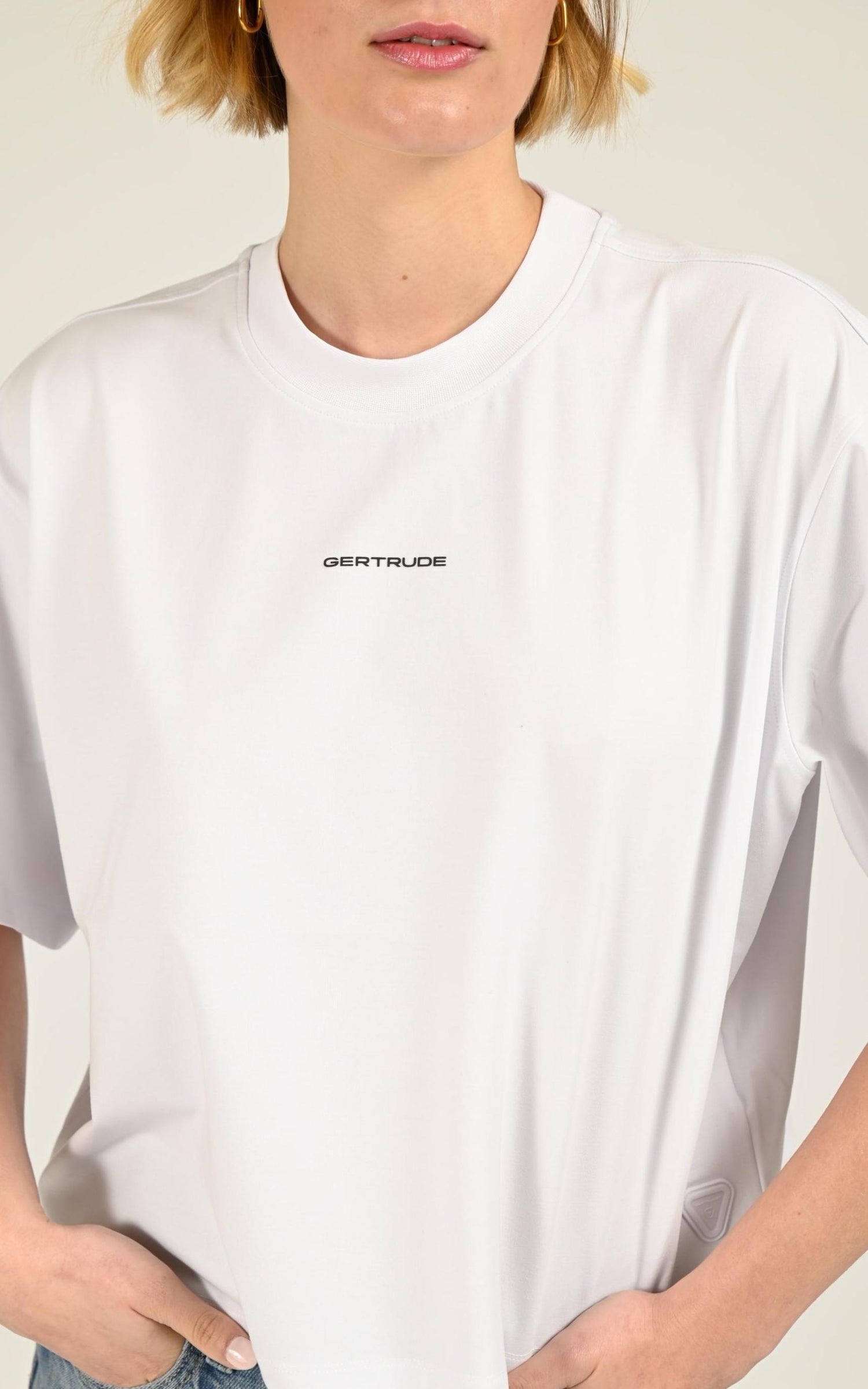 T-shirt Textile Femme Gertrude Et Gaston, modèle Suzy de couleur blanc 5
