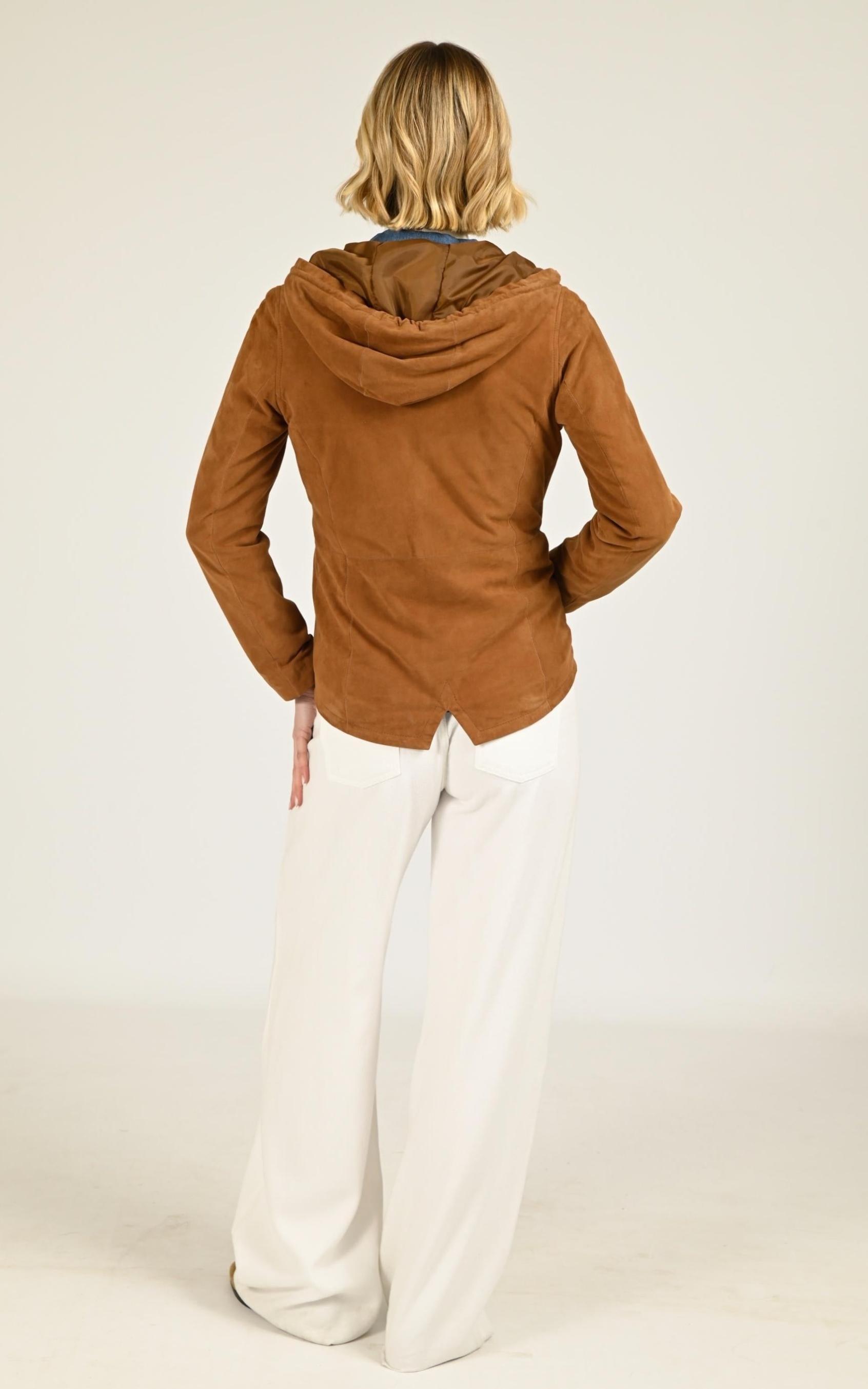 Veste  Femme Giorgio Et Mario, modèle Swan vel de couleur camel