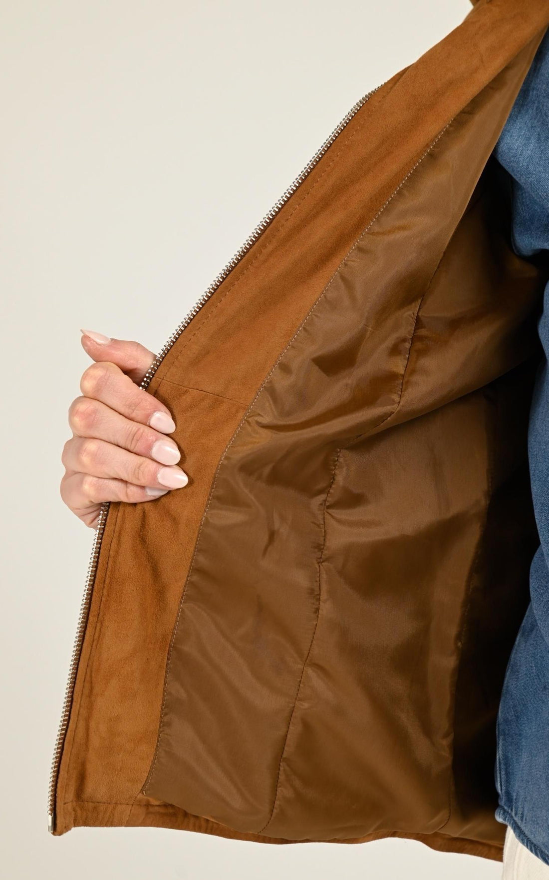 Veste  Femme Giorgio Et Mario, modèle Swan vel de couleur camel