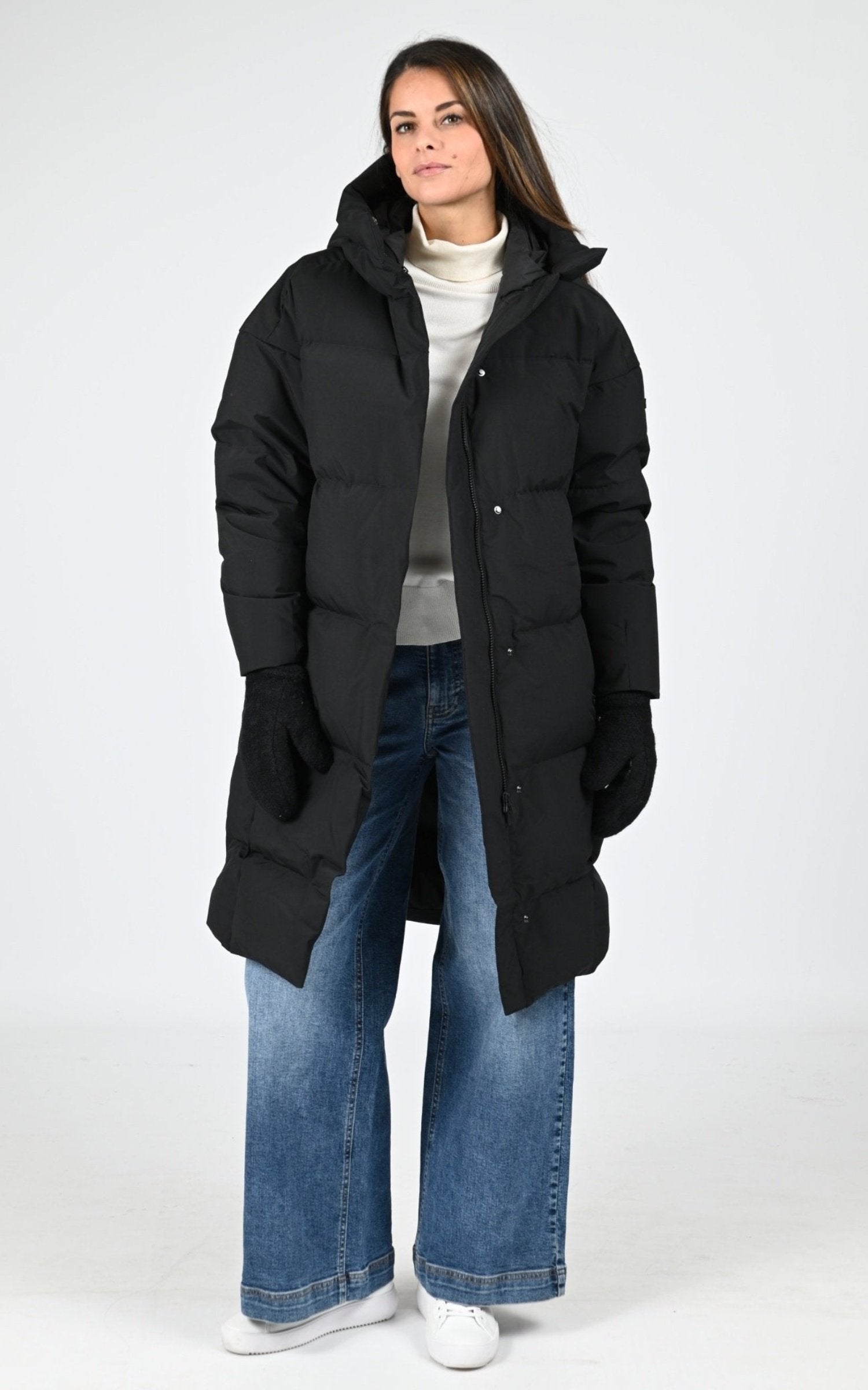 Man_doudoune Textile Femme Scandinavian Edition, modèle Swell iii de couleur onyx 2