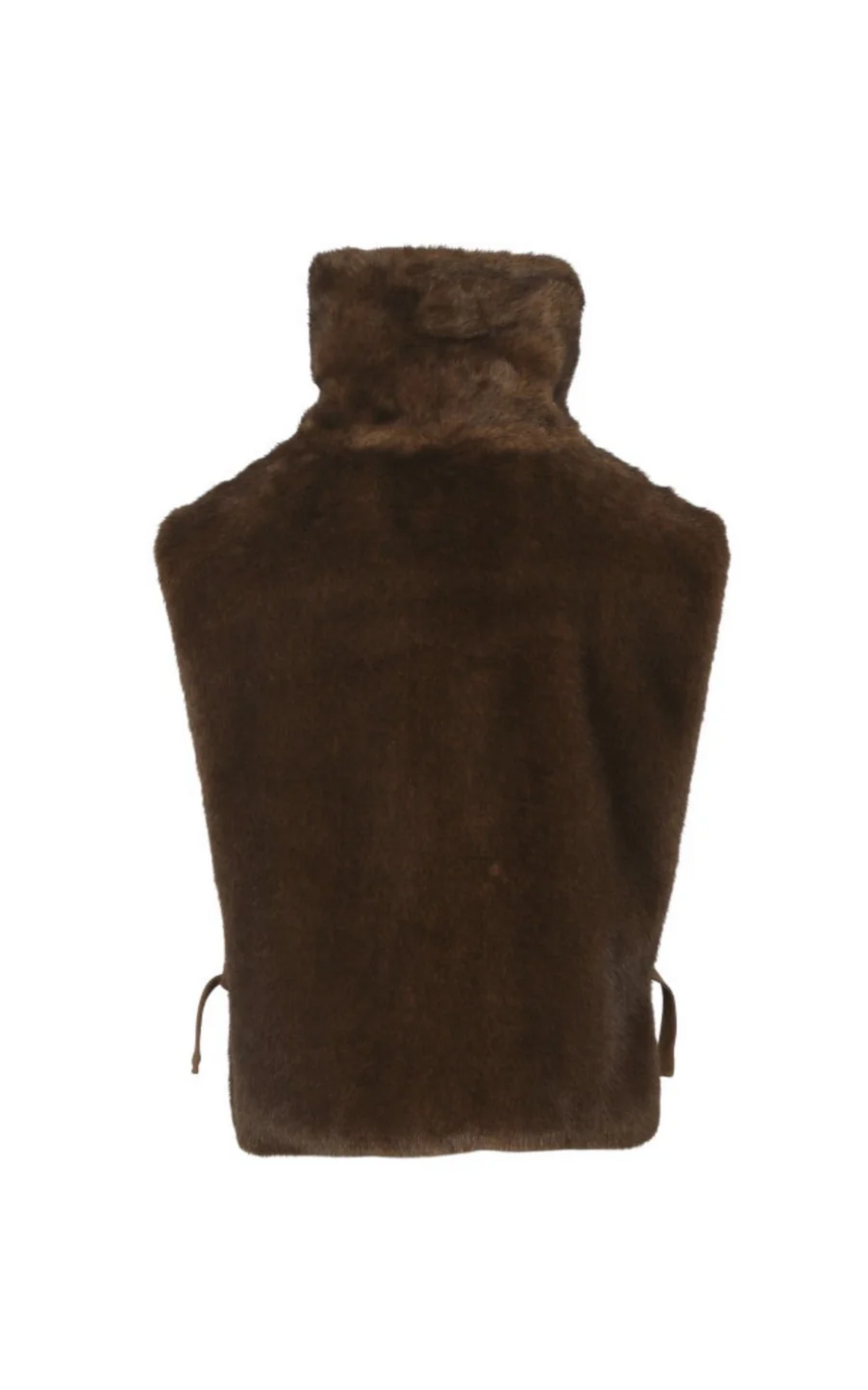 Pull sans manche col en fausse fourrure Yasmine 2