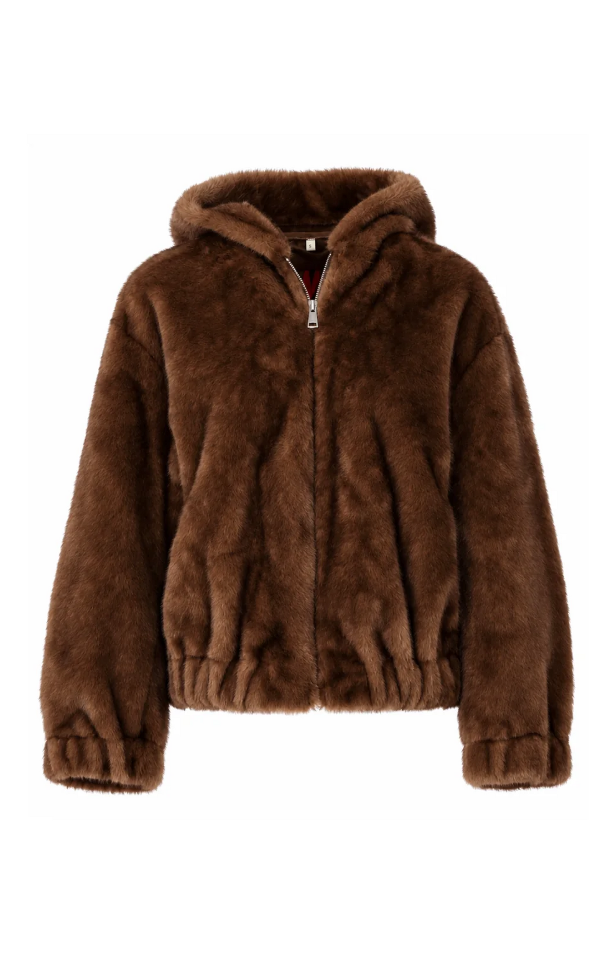 Blouson en fausse fourrure marron Lise 1