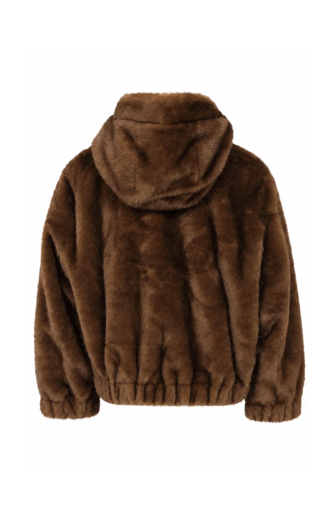 Blouson en fausse fourrure marron Lise