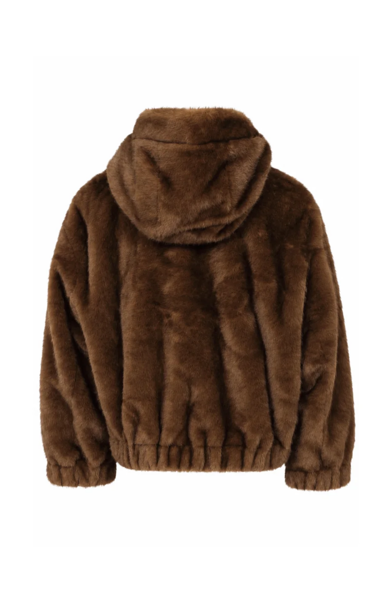 Blouson en fausse fourrure marron Lise