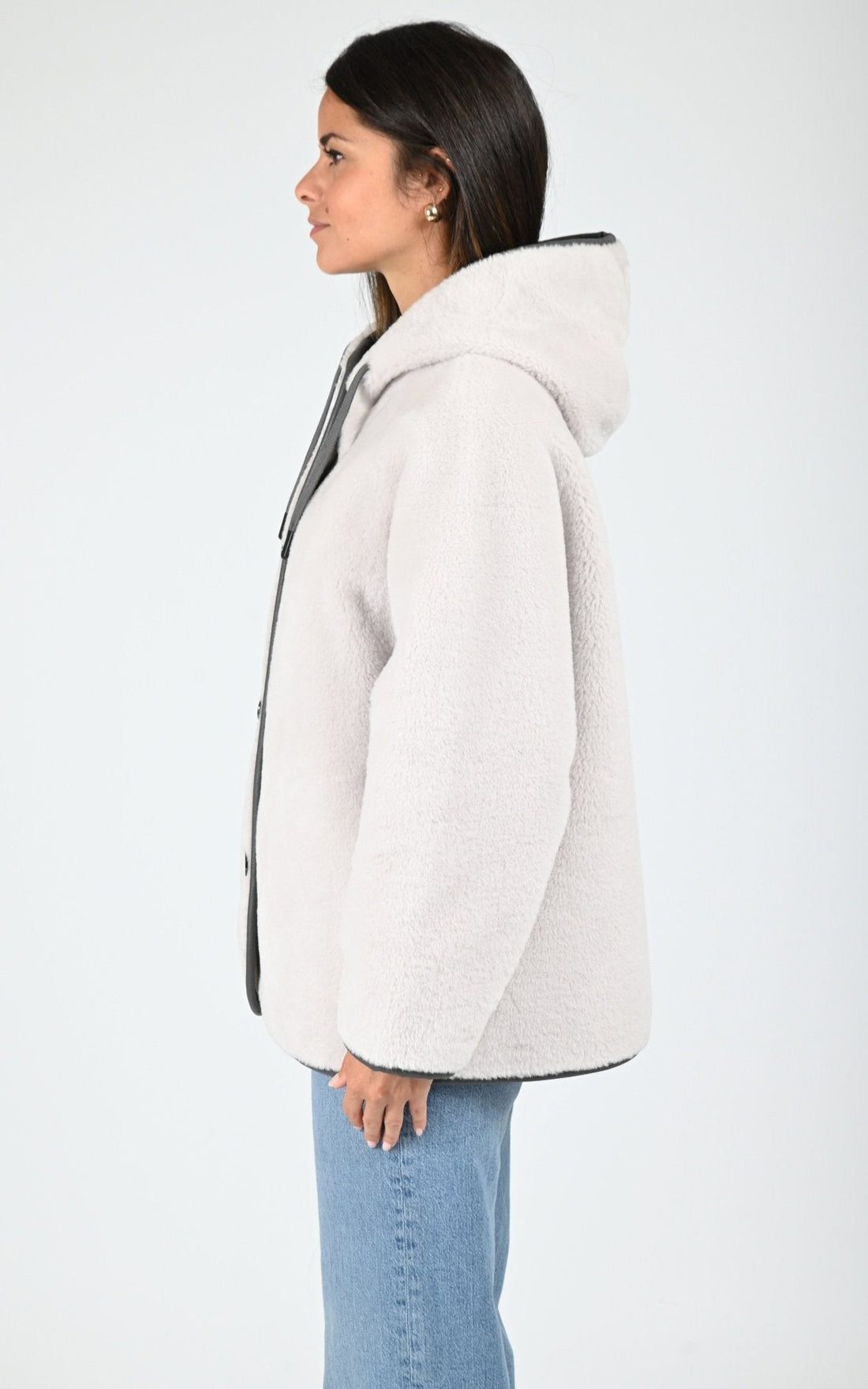 Veste à capuche laine Seoul beige