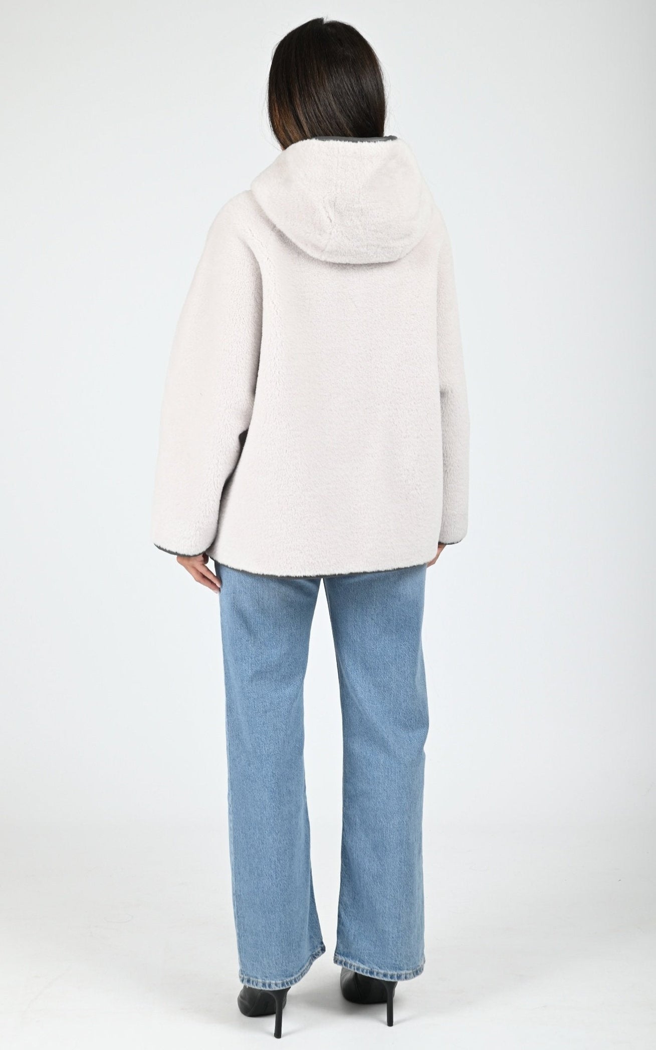 Veste à capuche laine Seoul beige