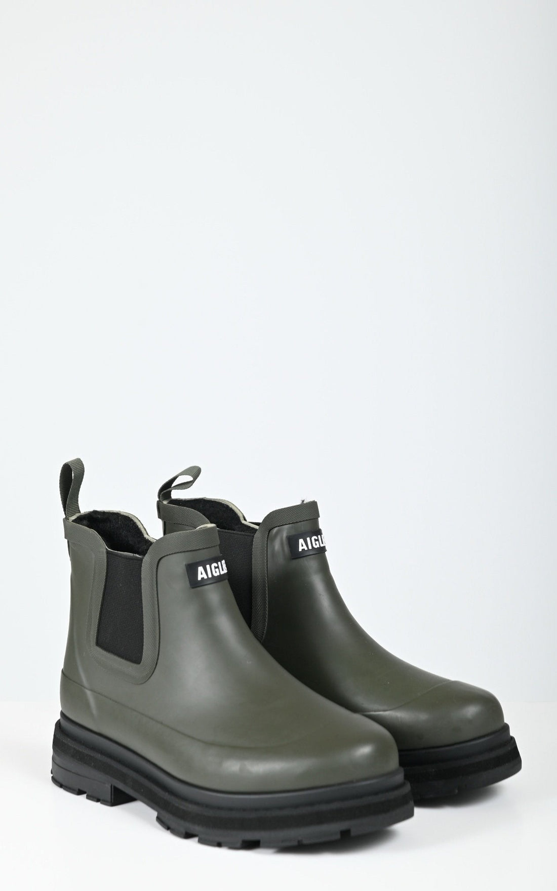 Bottines de pluie kaki
