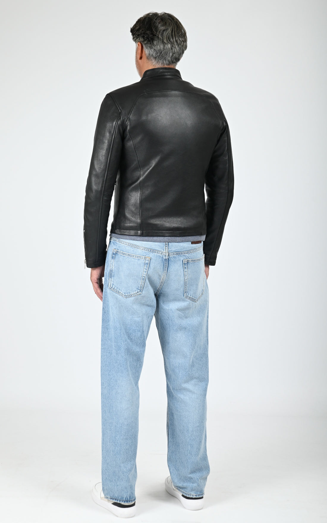 Blouson motard cuir Style 20 noir