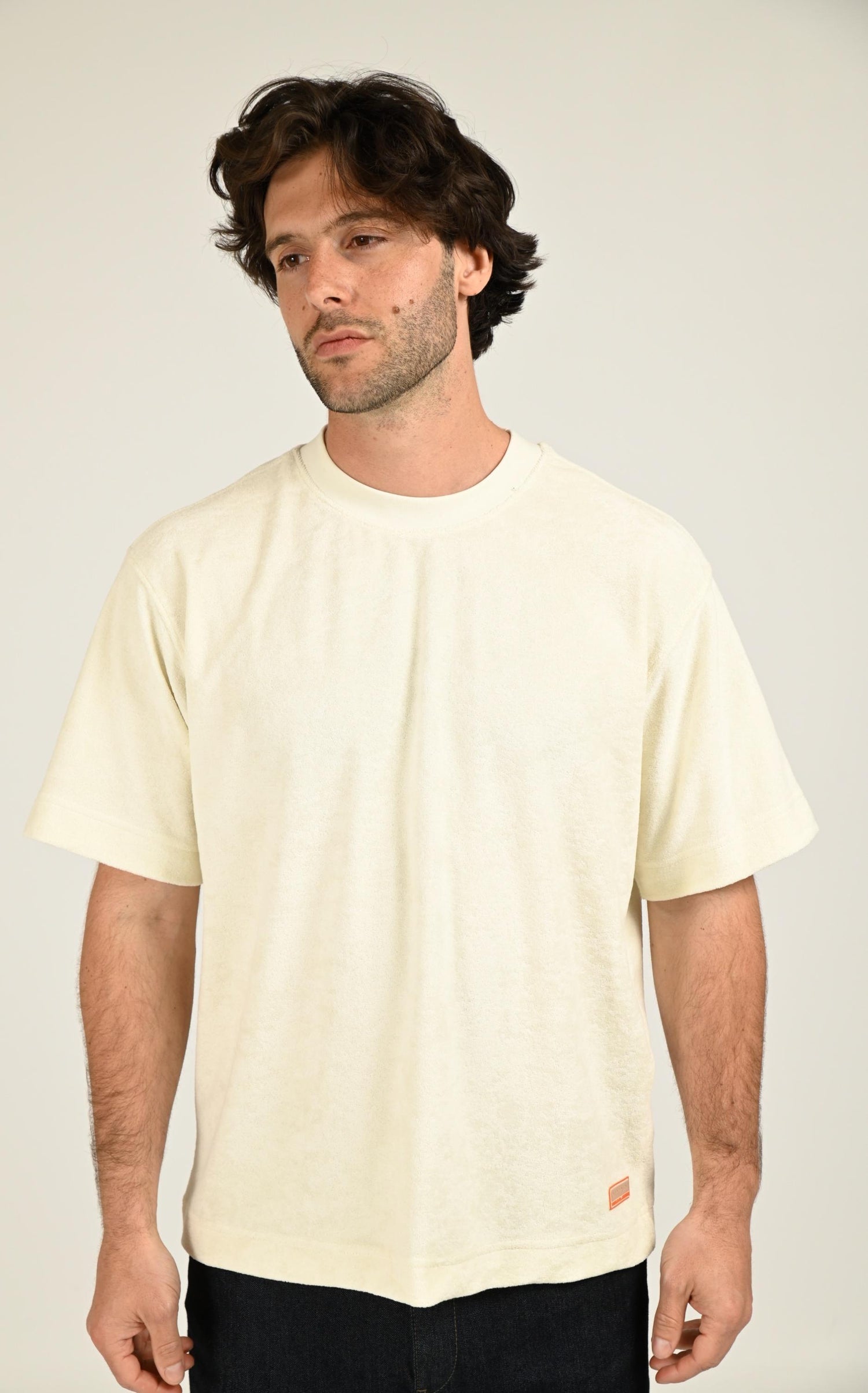 T-shirt Textile Homme Gertrude Et Gaston, modèle Toby de couleur creme 1