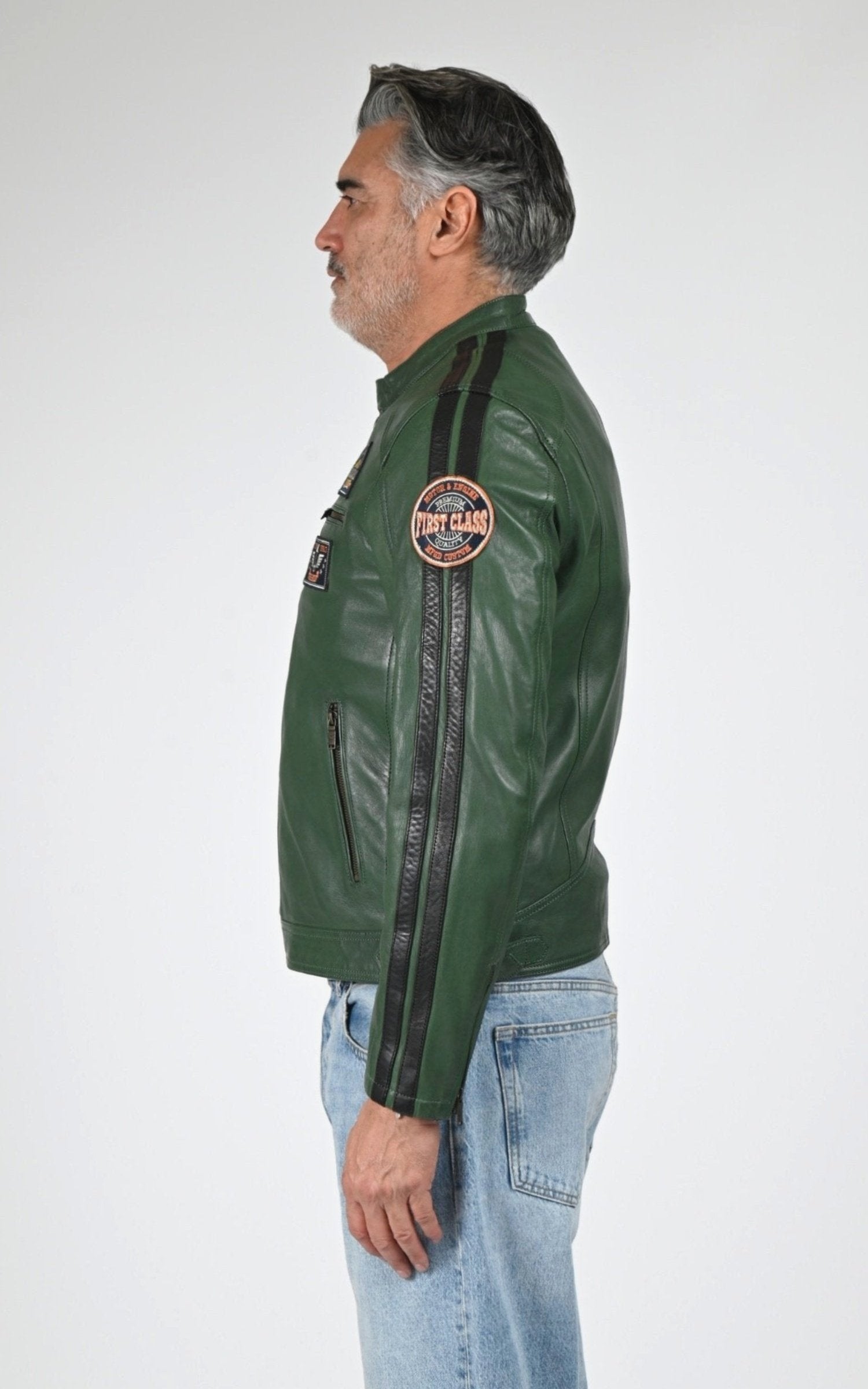 Blouson Cuir Homme Daytona 73, modèle Tormo 104383 de couleur pastures 3