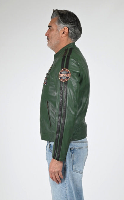 Blouson Cuir Homme Daytona 73, modèle Tormo 104383 de couleur pastures