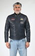 Blouson Cuir Homme Daytona 73, modèle Tormo 104383 de couleur short blue