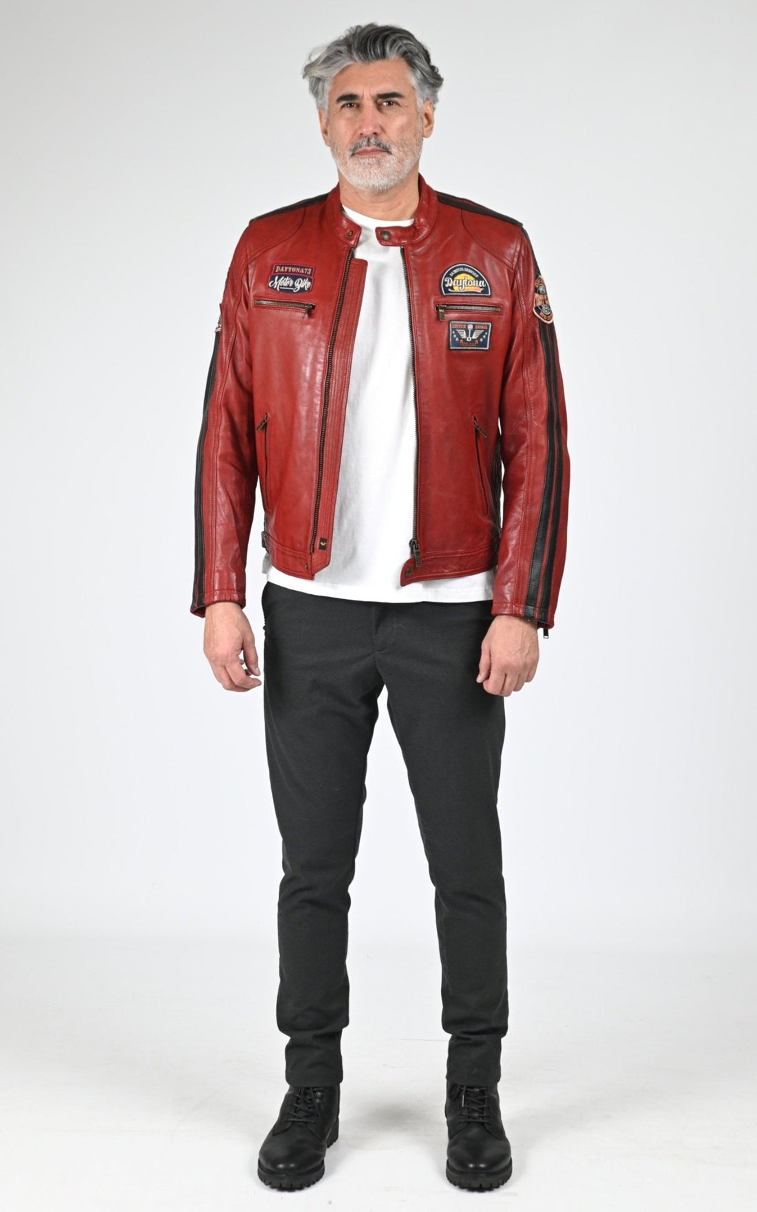 Blouson Cuir Homme Daytona 73, modèle Tormo 104383 de couleur syrah