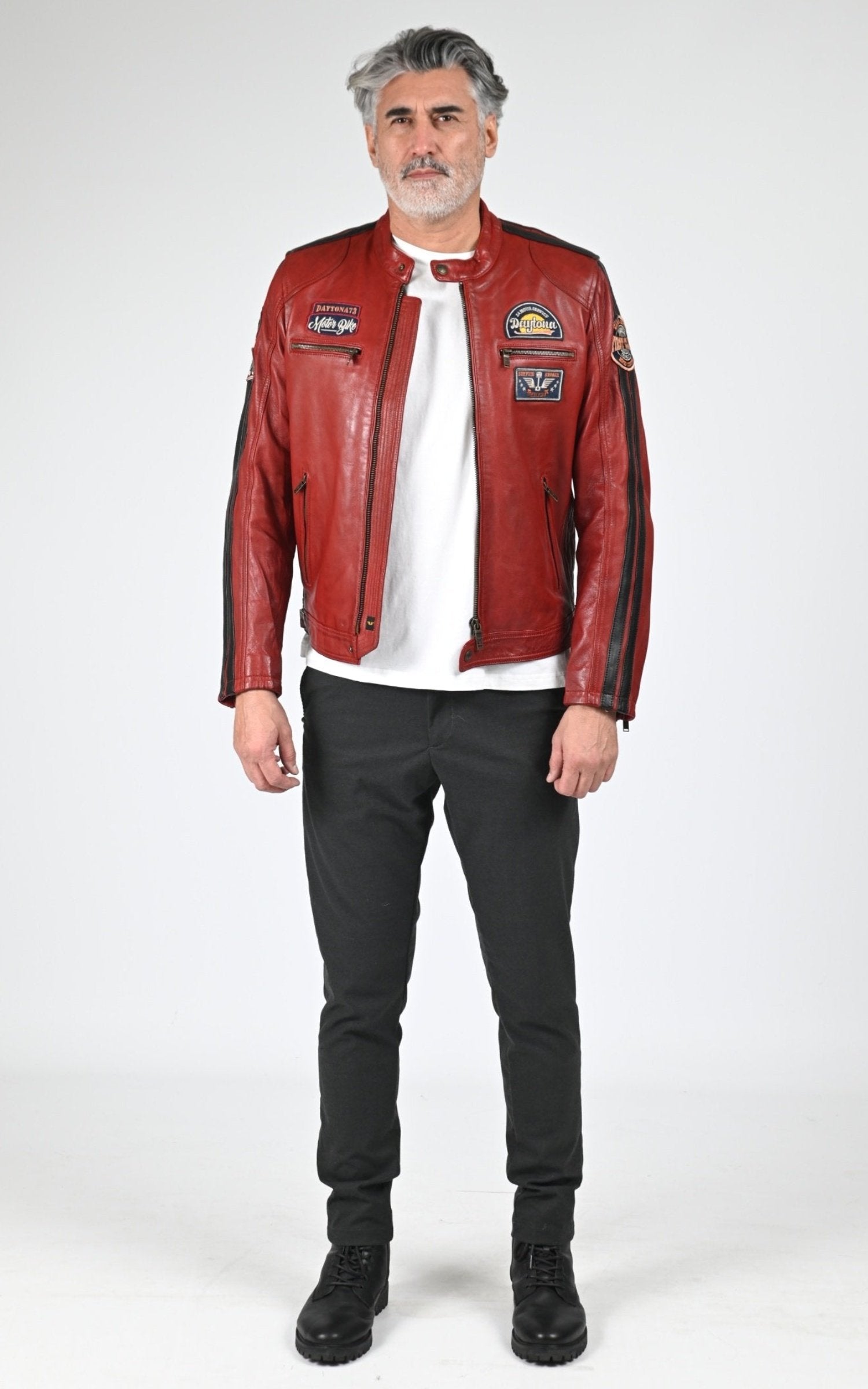 Blouson Cuir Homme Daytona 73, modèle Tormo 104383 de couleur syrah 2