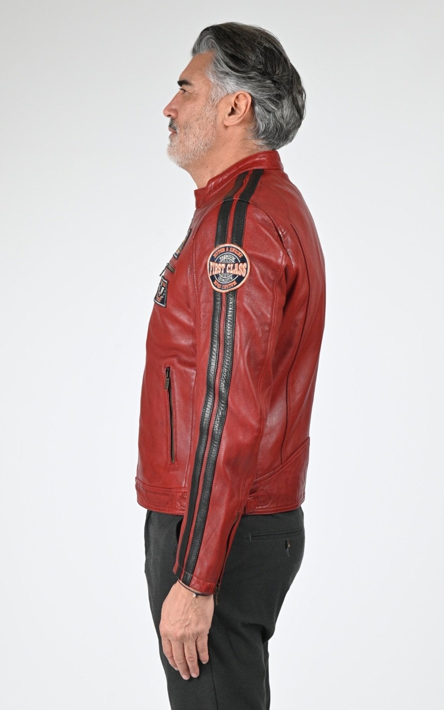 Blouson Cuir Homme Daytona 73, modèle Tormo 104383 de couleur syrah 3