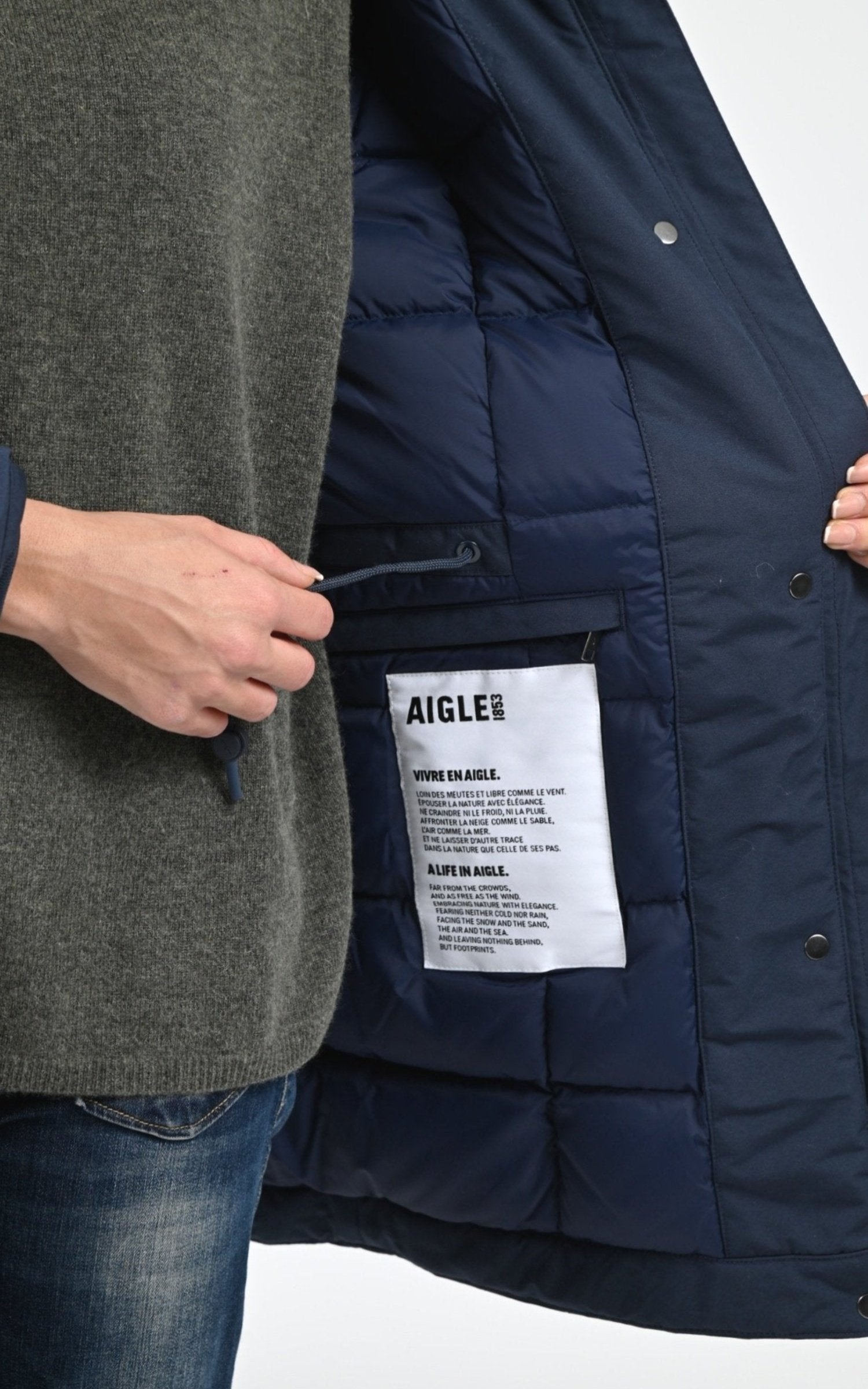 Parka Textile Femme Aigle, modèle Tralu aiw25woui004 de couleur empire