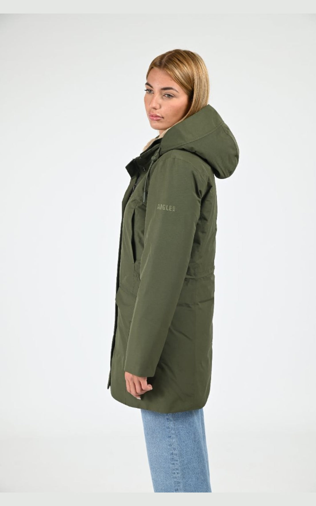 Parka Textile Femme Aigle, modèle Tralu aiw25woui004 de couleur kaki