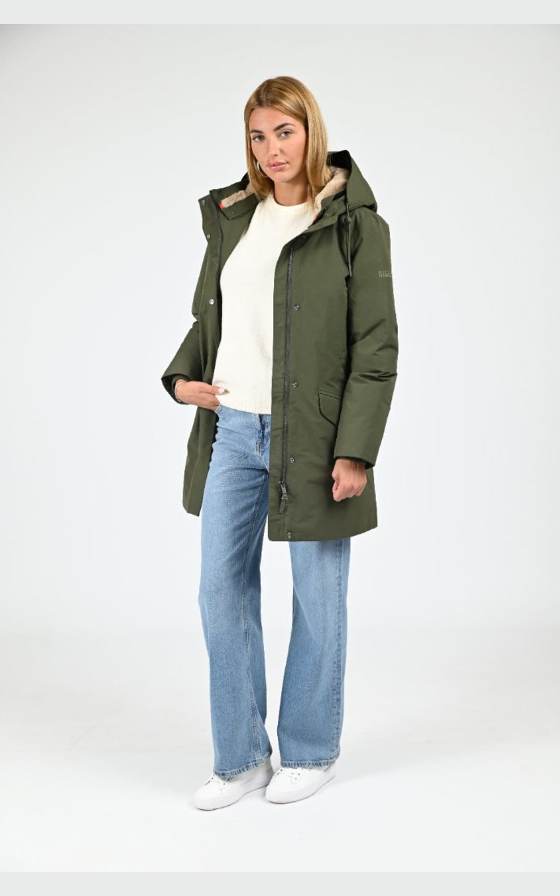 Parka Textile Femme Aigle, modèle Tralu aiw25woui004 de couleur kaki