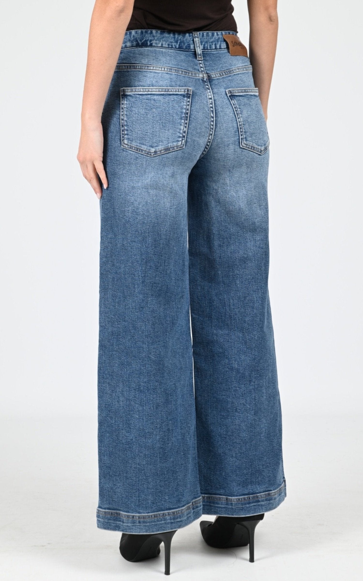 Jean Textile Femme Schott, modèle Trd cara 70 w de couleur medium blue