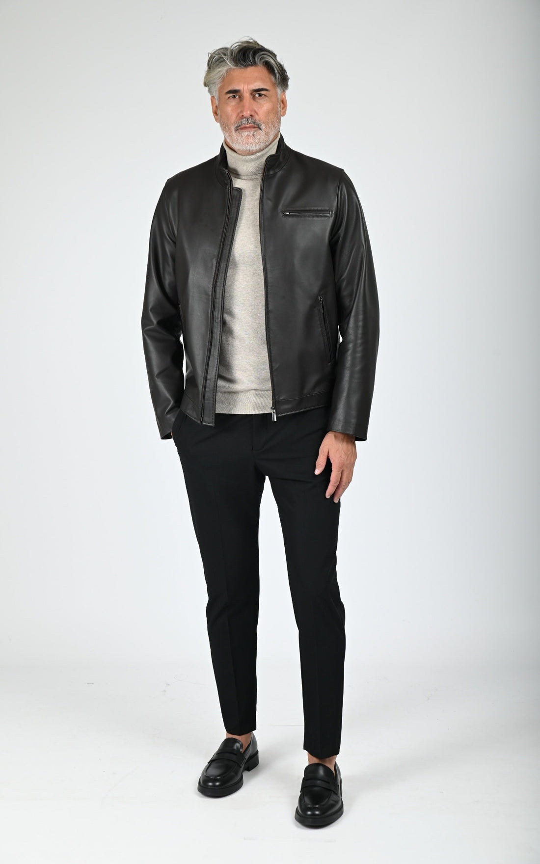 Blouson Trendy cuir marron