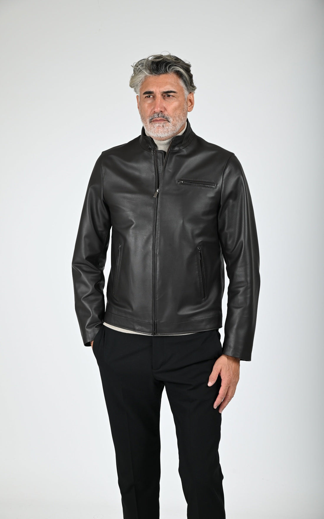 Blouson Trendy cuir marron