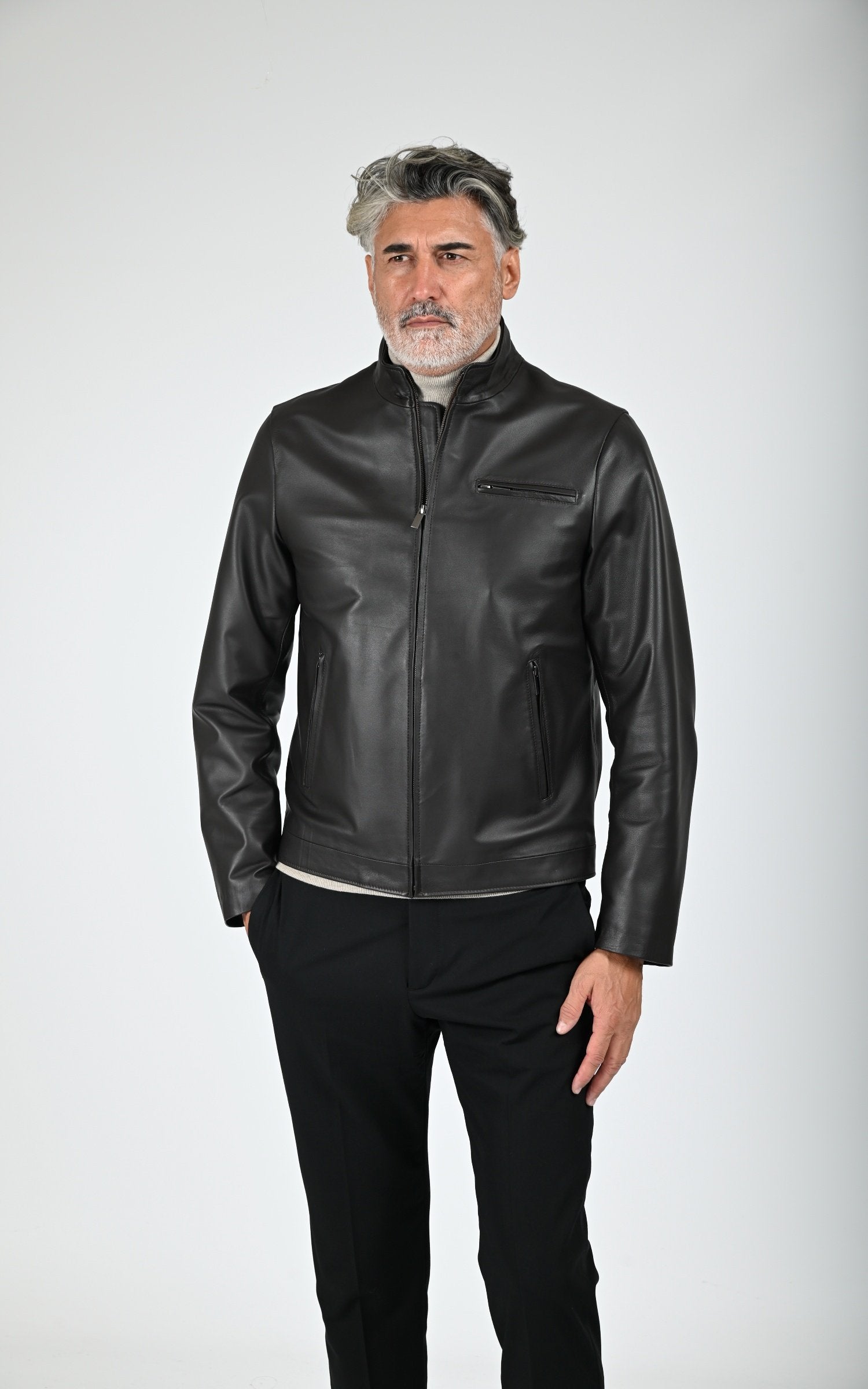 Blouson Trendy cuir marron