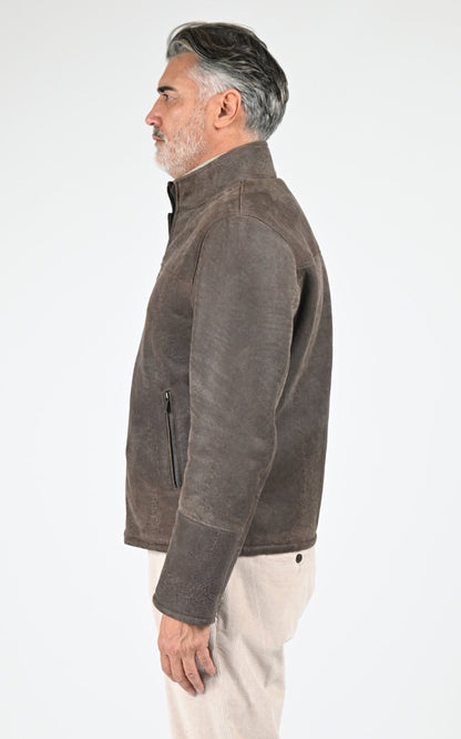 Blouson Df Homme La Canadienne, modèle Trendy de couleur marron