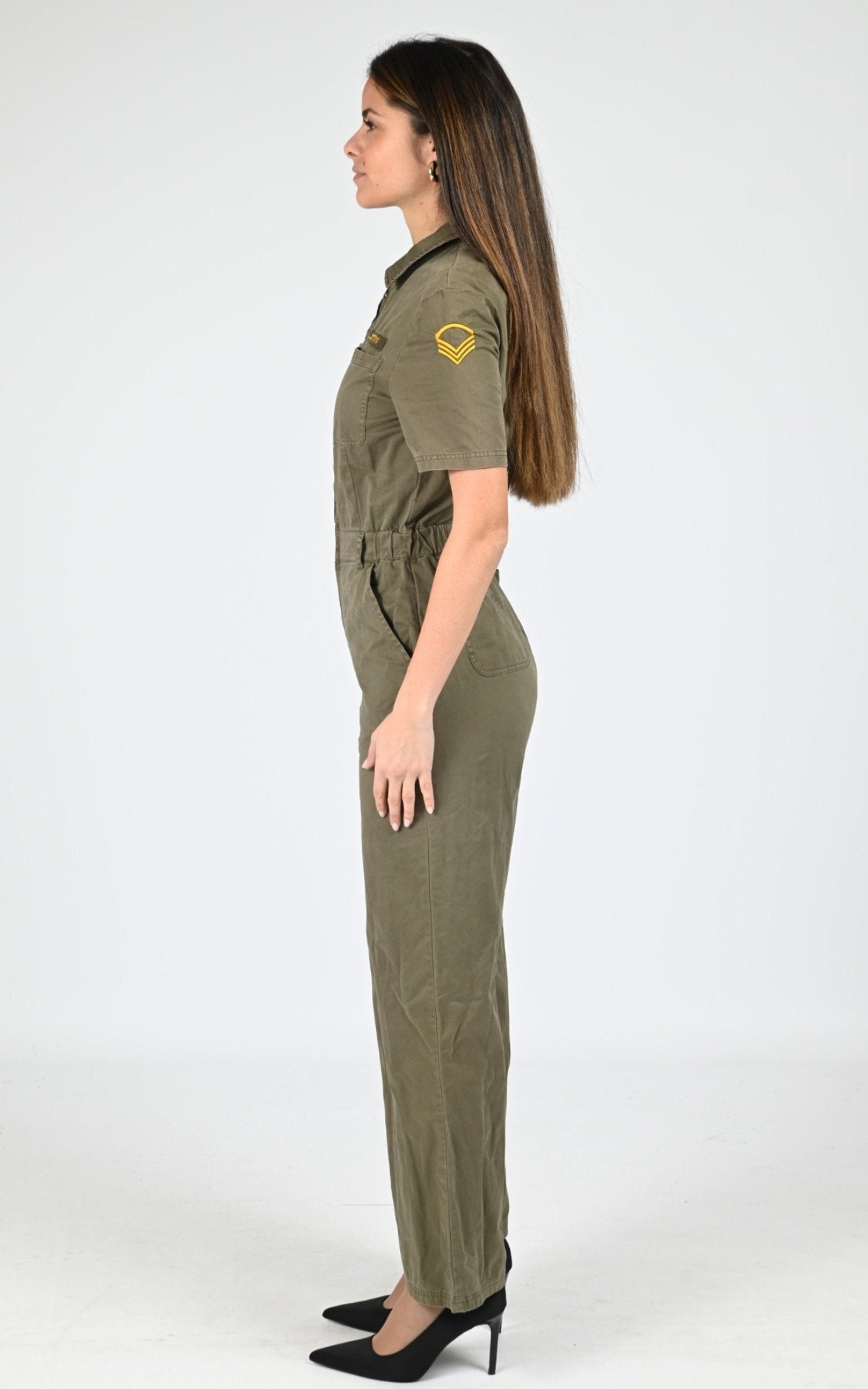 Combinaison Textile Femme Schott, modèle Trj abril 70 w de couleur khaki 2