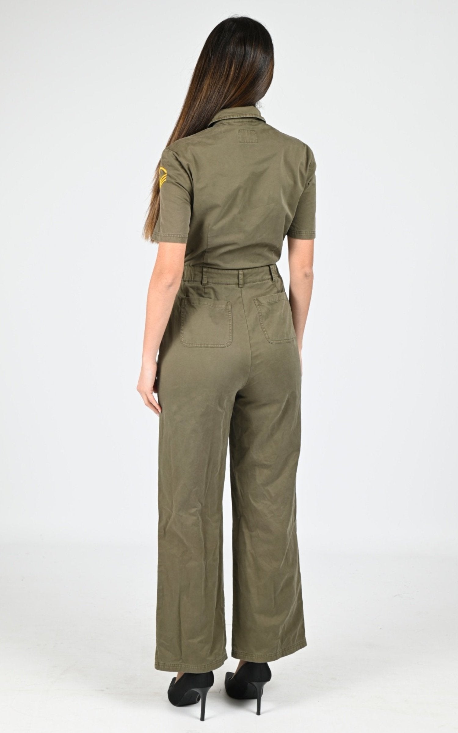 Combinaison Textile Femme Schott, modèle Trj abril 70 w de couleur khaki