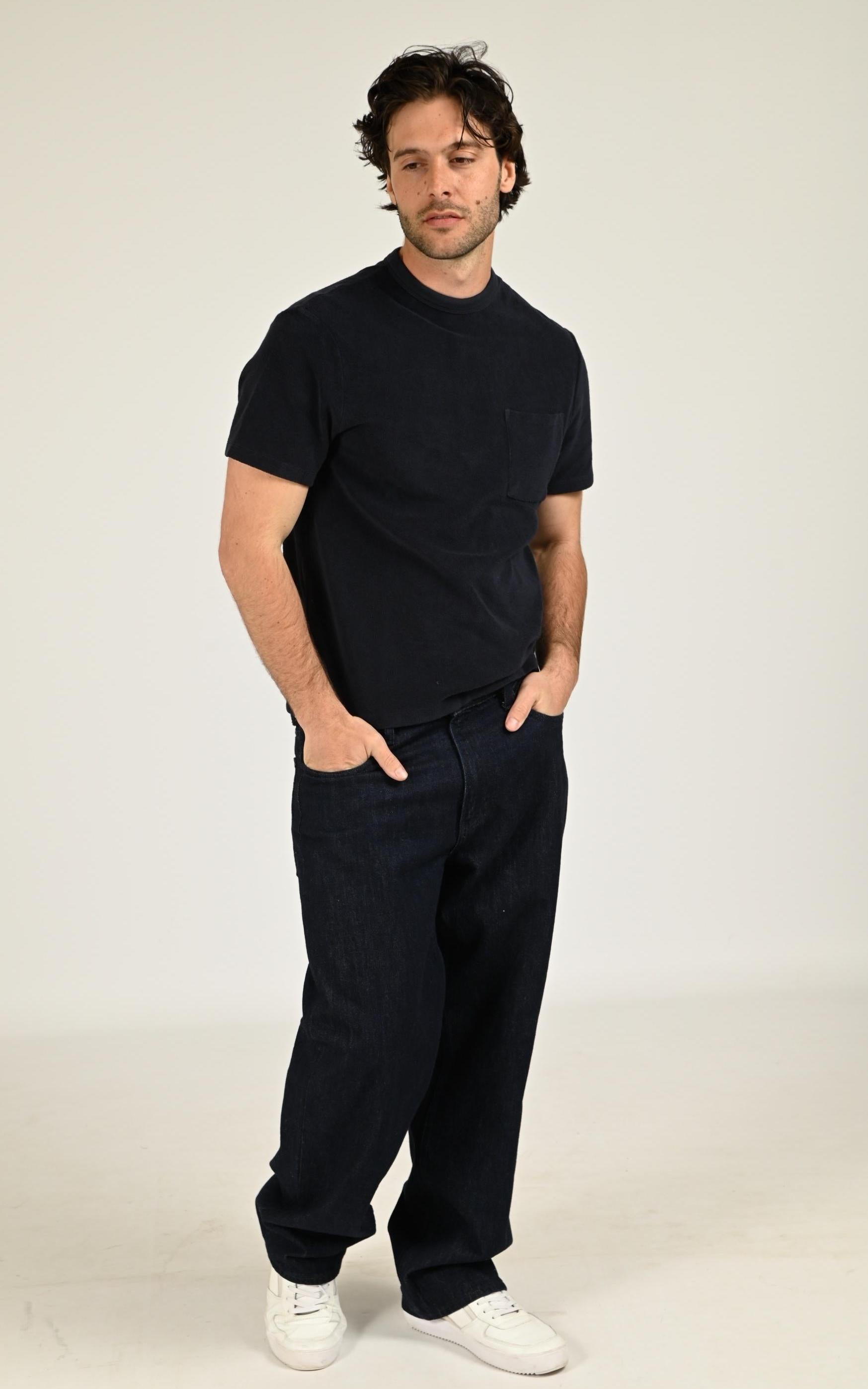 T-shirt Textile Homme Rivieras, modèle Ts-04 de couleur marine