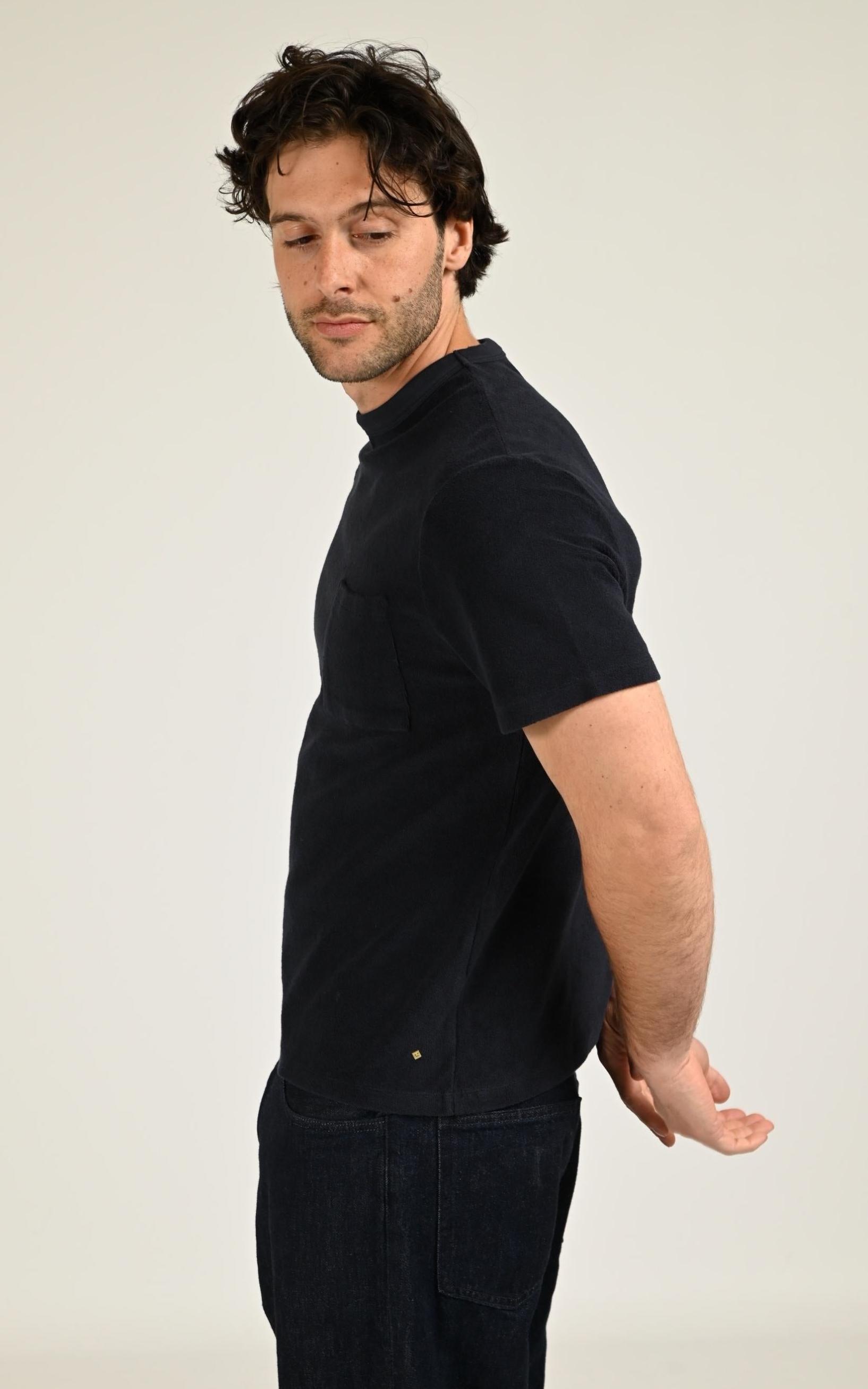 T-shirt Textile Homme Rivieras, modèle Ts-04 de couleur marine